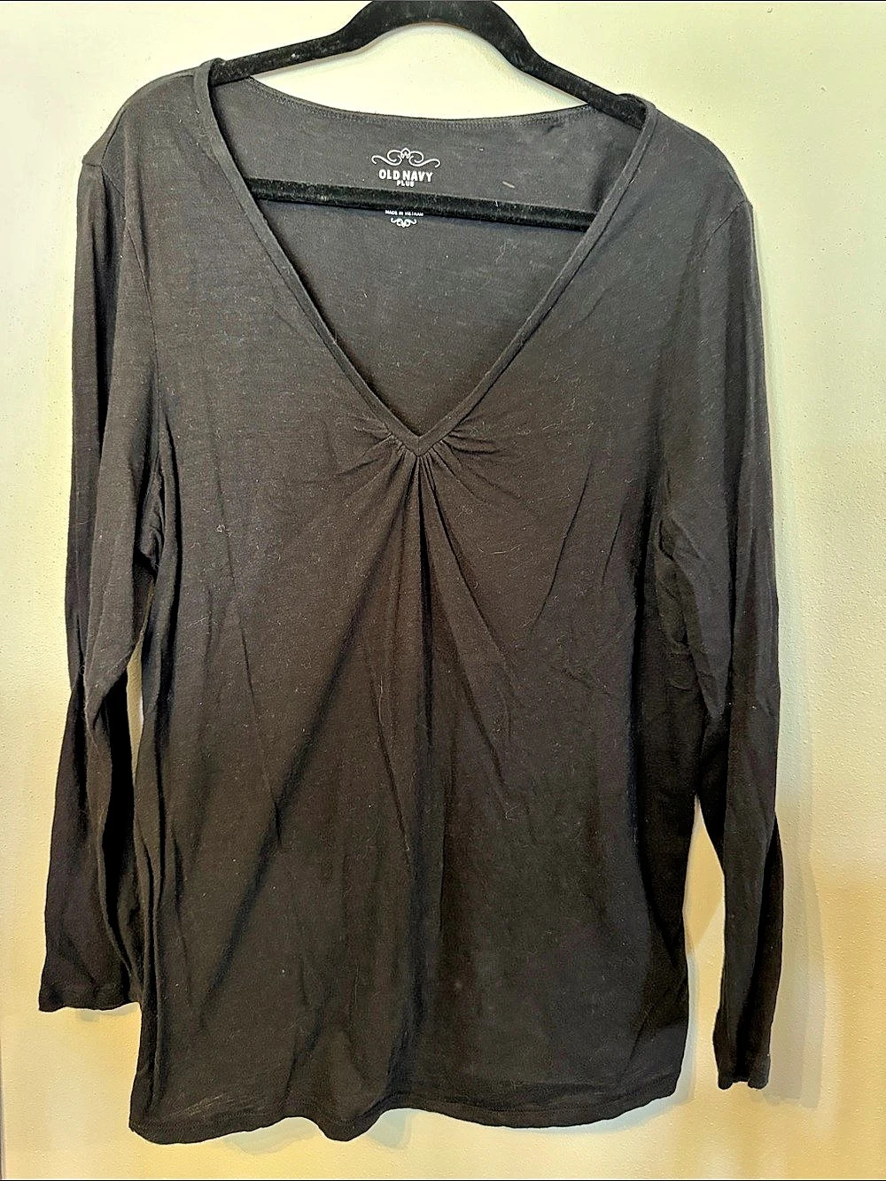 Old Navy Black Long Sleeve Top Size 2X
